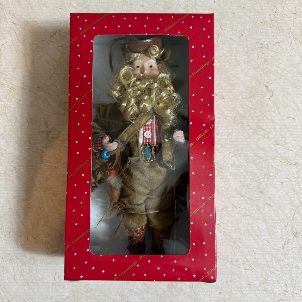 Dillard's Trimmings Cowboy Santa Christmas Figure‎ in Box – Western Decor